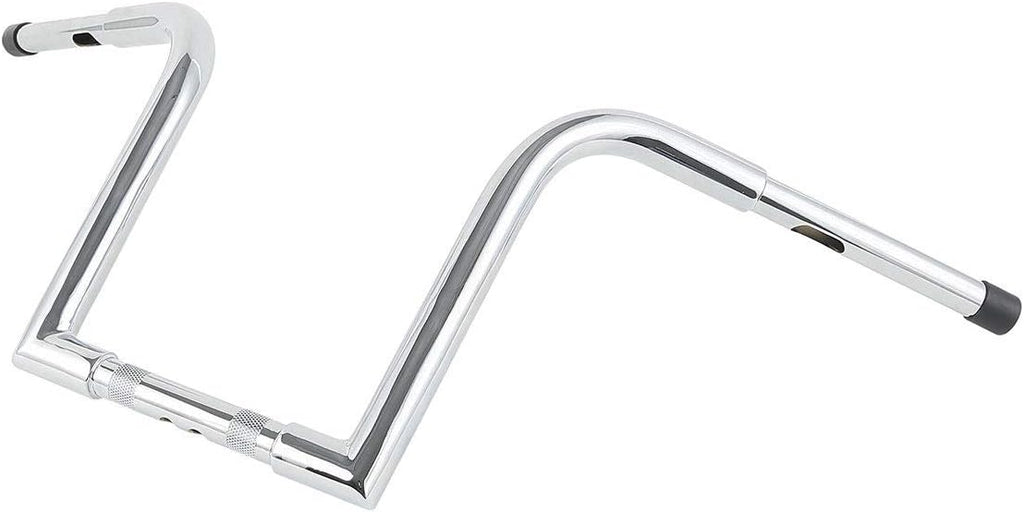 TCMT 12" Rise Ape Hanger Bar, 1-1/4" Fat Handlebar, Fits Harley FLST FXST Sportster XL, Chrome Steel, 34.5" Wide