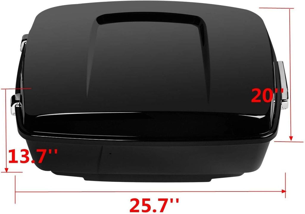 TCMT 13.7" King Motorcycle Trunk Box Fits For Harley Davidson 2014-2025 Touring CVO Road King Road Glide Street Glide Electra Glide Ultra Limited Pack Trunk