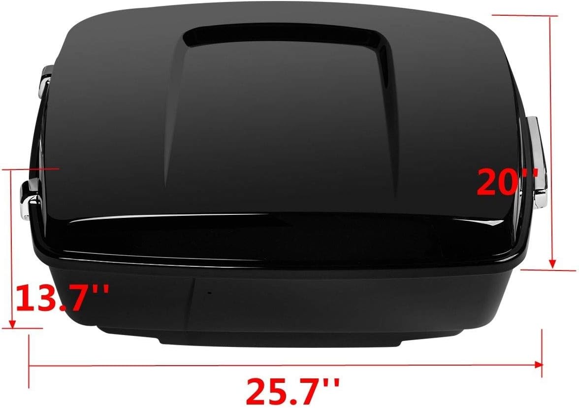 TCMT 13.7" King Motorcycle Trunk Box Fits For Harley Davidson 2014-2025 Touring CVO Road King Road Glide Street Glide Electra Glide Ultra Limited Pack Trunk