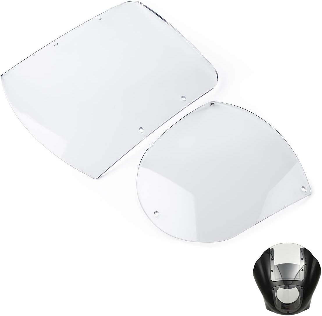 TCMT ABS Windshield Quarter Fairing Kit Fits For Sportster XL 88-16 Dyna 95-05 FXR 86-94 (Clear)