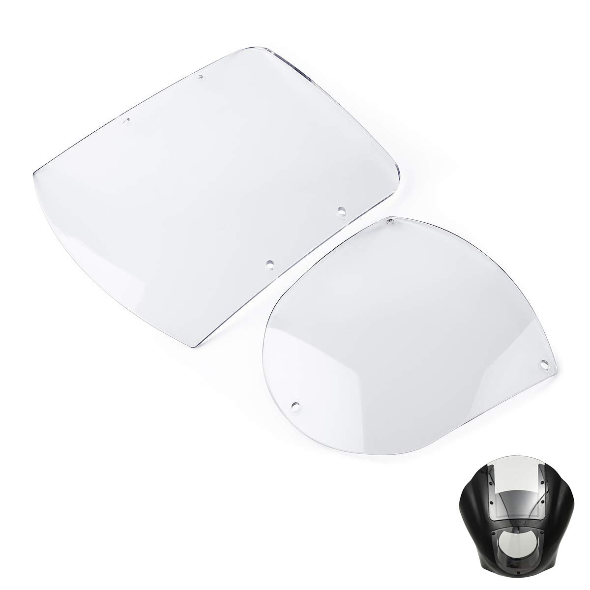 TCMT ABS Windshield Quarter Fairing Kit Fits For Sportster XL 88-16 Dyna 95-05 FXR 86-94 (Smoke)