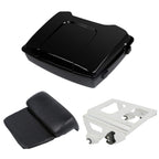 TCMT 5.5" Razor Motorcycle Trunk Box Backrest Pad Two Up Mounting Rack Fit For Harley 2009-2013 Touring Road Glide Street Glide Electra Glide Road King Pack