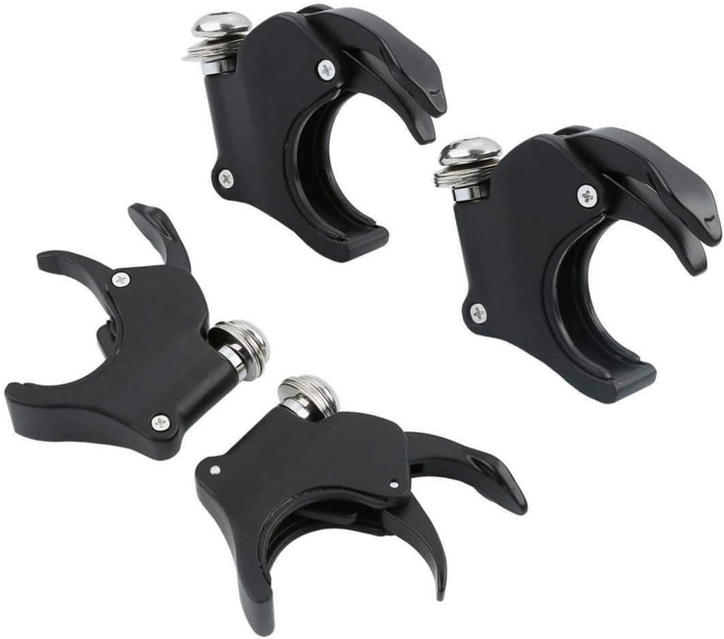 TCMT 2 Pairs 49mm Detachable Windshield Clamps Fits For Harley 2002-2010 VRSCA VRSCAW, 2004-2005 VRSCB, 2007 VRSCX, 2016-later XL1200X and 2006-later Dyna models (Black)