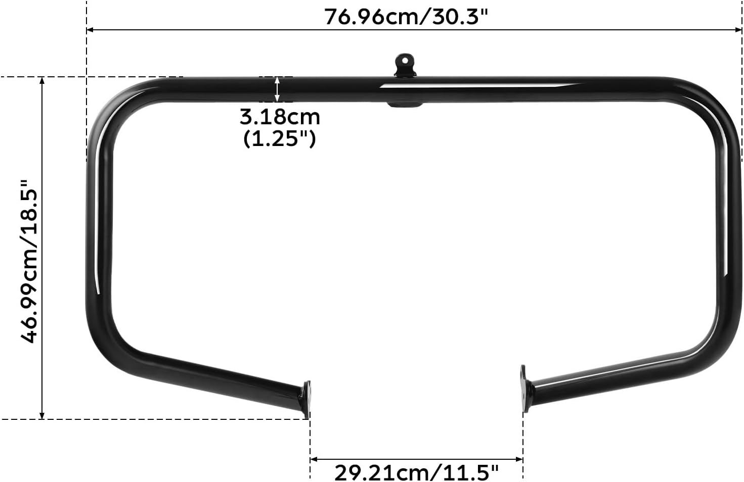 TCMT 1-1/4" Vivid Black Engine Guard Highway Bar Fit For Harley Touring 2009-2024 Road King Street Glide Road Electra Glide Tri Glide Ultra Limited