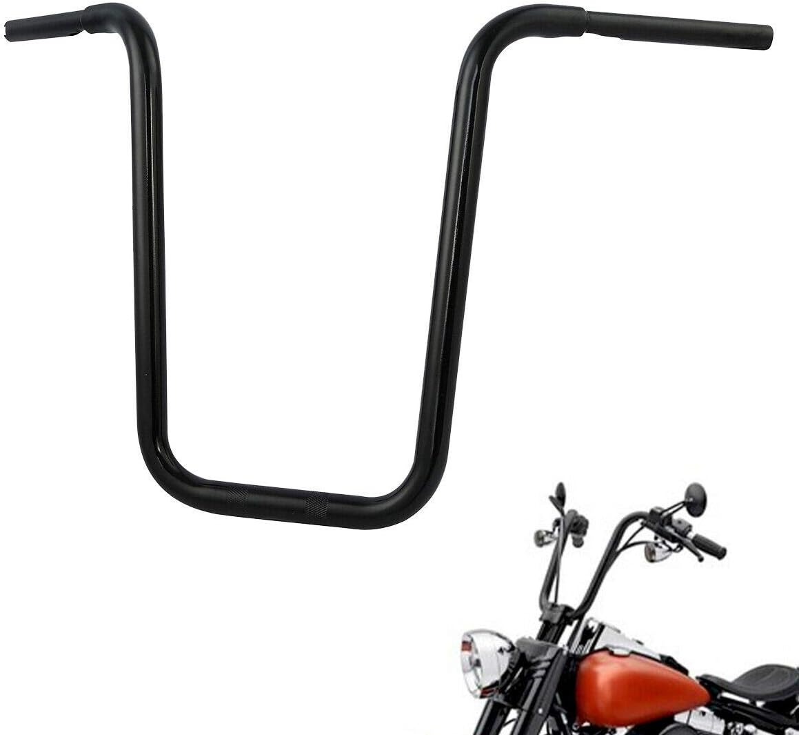 TCMT 1 1/4" Fat 18" Rise Handlebar Fit For Harley Softail Fat Boy FLFB Low Rider Street Bob Breakout FXBR Touring Road King FLHR