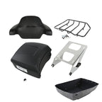 TCMT 13.7" King 2014-2025 Motorcycle Trunk Backrest Pad Top Luggage Rack Speakers Fit For Harley Touring CVO Road King Street Electra Glide Ultra Limited Pack