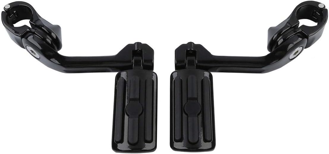 TCMT 1.25" Highway Foot Pegs Footpeg Footrest Fits For Harley Touring Road King Street Glide Road Glide Electra Glide Softail Sportster Dyna with 1.25" Engine Guards