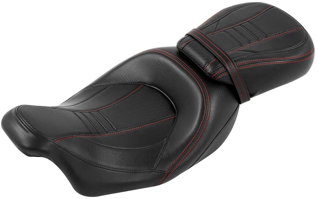 2-Up Rider and Passenger Seat Low Profile Seat Fit For Harley 2009-2023 Touring Street Glide Road King Road Glide