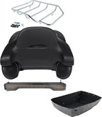 TCMT 13.7" King Motorcycle Trunk Box Backrest Pad Top Luggage Rack Speakers Taillight Fit For Harley 2014-2025 Touring CVO Road King Road Glide Street Glide Electra Glide Ultra Limited Pack Trunk