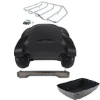 TCMT 13.7" King 2014-2025 Motorcycle Trunk Backrest Pad Top Luggage Rack Speakers Fit For Harley Touring CVO Road King Street Electra Glide Ultra Limited Pack