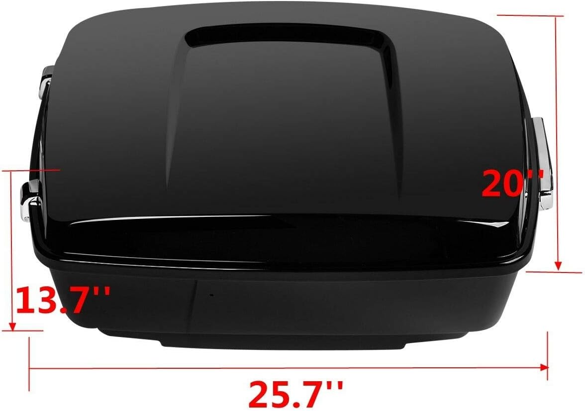 TCMT 13.7" King Motorcycle Trunk Box Backrest 2 Up Mount Rack Tail Light Luggage Rack Docking Kit Fit For Harley 2014-2025 Touring CVO Road King Road Glide Street Glide Electra Glide Pack