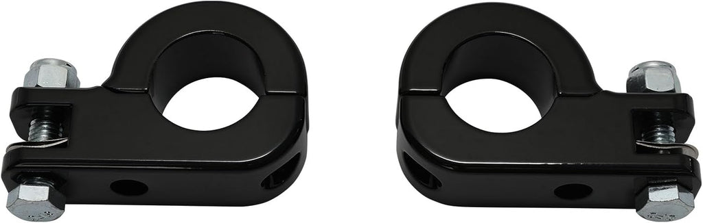 TCMT 32mm 1 1/4" Highway Engine Guard Bar Highway Footpegs Mount Kit - Aluminum - Black - Universal Fit - Front - Fits Harley Touring, Road King, Street Glide, Electra Glide & More