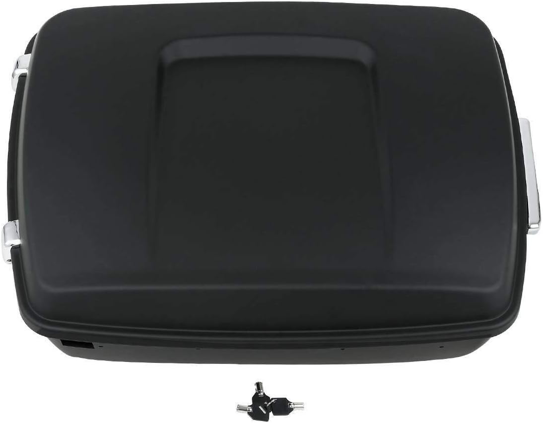 TCMT 13.7" King Motorcycle Trunk Box W/Latches Two up Mounting Rack Fit For Harley 2014-2025 Touring CVO Road King Road Glide Street Glide Electra Glide Pack Trunk