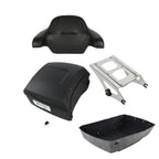 TCMT 13.7" King 2014-2025 Motorcycle Trunk Backrest Pad Top Luggage Rack Speakers Fit For Harley Touring CVO Road King Street Electra Glide Ultra Limited Pack