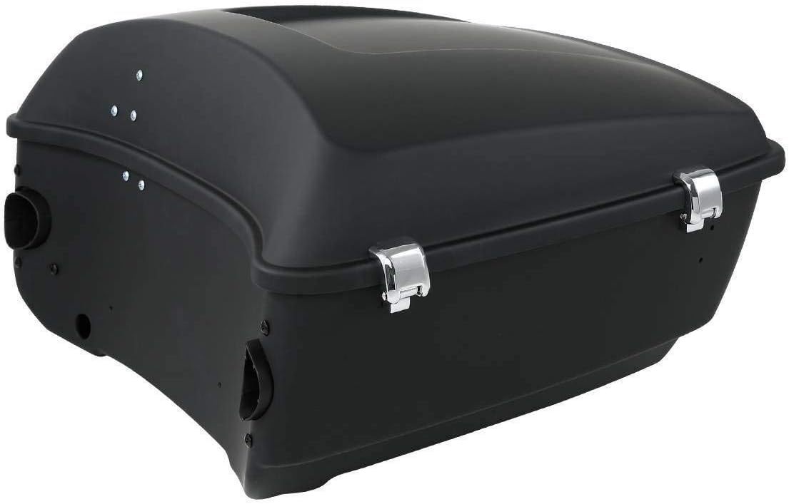 TCMT 13.7" King Motorcycle Trunk Box W/Latches Brake TailLight Base Plate Fit For Harley 2014-2025 Touring CVO Road King Road Glide Street Glide Electra Glide Pack