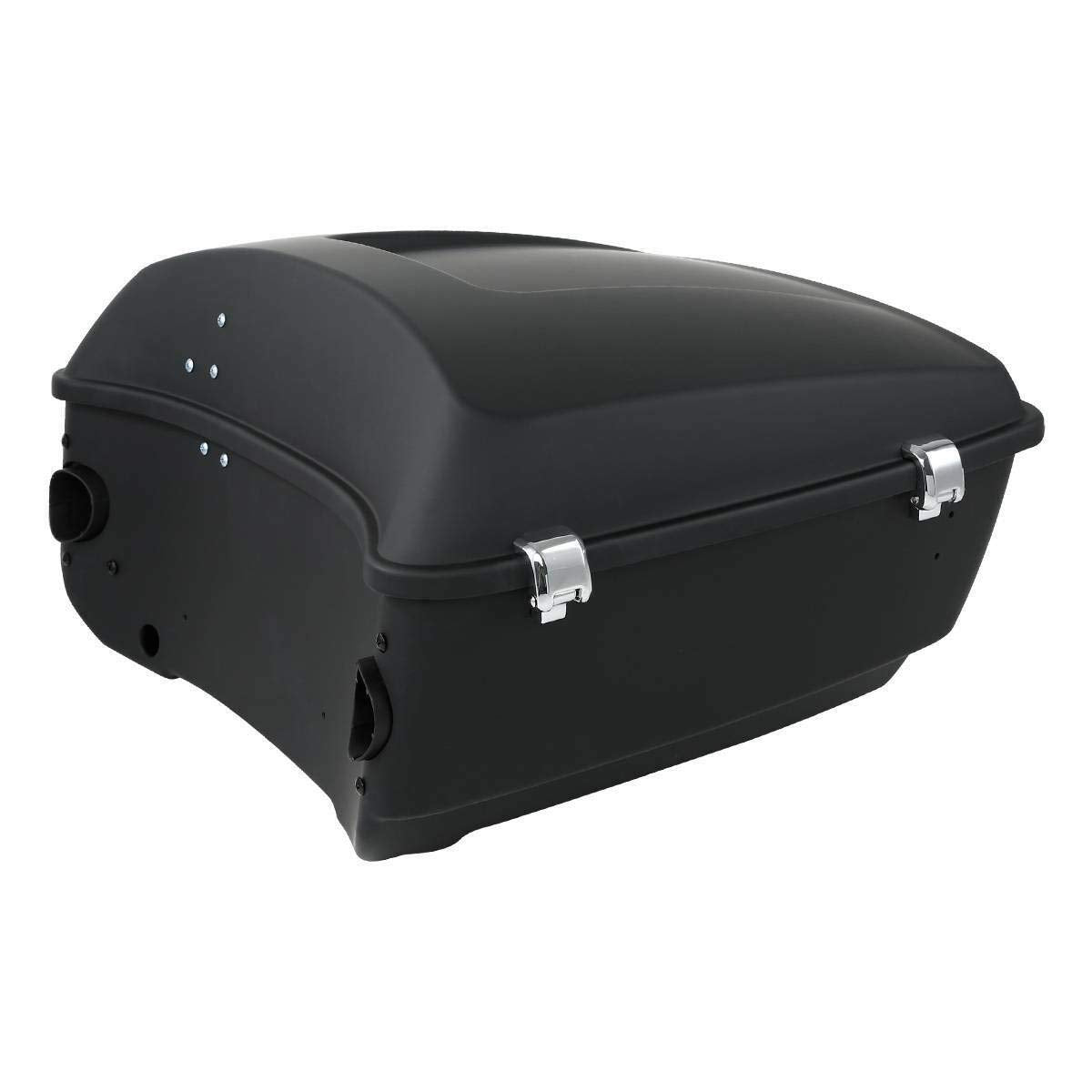 TCMT 13.7" King Motorcycle Trunk Box W/Latches Brake TailLight Base Plate Fit For Harley 2014-2025 Touring CVO Road King Road Glide Street Glide Electra Glide Pack
