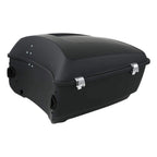 TCMT 13.7" King Motorcycle Trunk Box W/Latches Rear 6.5" Speakers Fit For Harley 2014-2025 Touring CVO Road King Road Glide Street Glide Electra Glide Pack