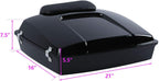 TCMT 5.5" Razor Motorcycle Trunk Box Backrest Pad Two Up Mounting Rack Fit For Harley 2009-2013 Touring Road Glide Street Glide Electra Glide Road King Pack