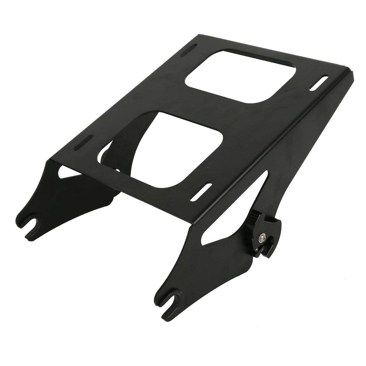 TCMT 5.5" Razor Motorcycle Trunk Backrest Pad Two Up Mounting Rack Fit For Harley 2014-2025 Touring CVO Road King Road Glide Street Glide Electra Glide Pack
