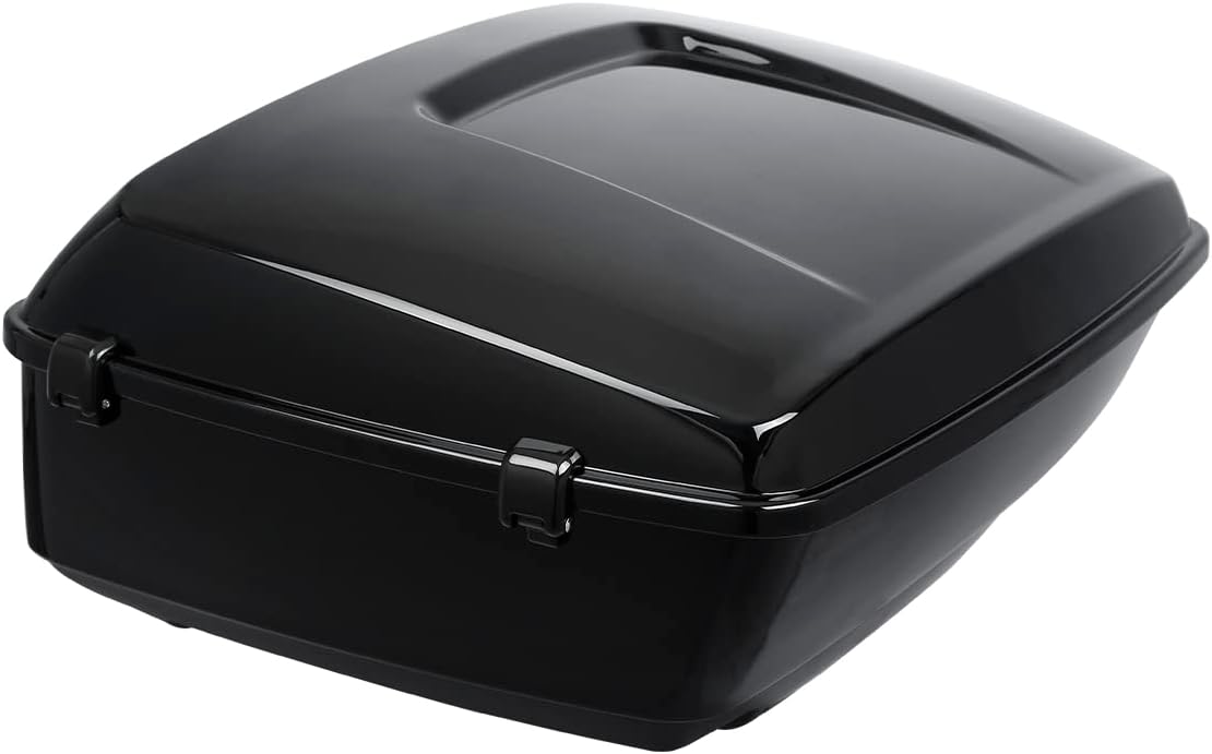 TCMT 13.7" King Motorcycle Trunk Box Black Latches Fits For Harley 2014-2025 Touring CVO Road King Road Glide Street Glide Electra Glide Pack