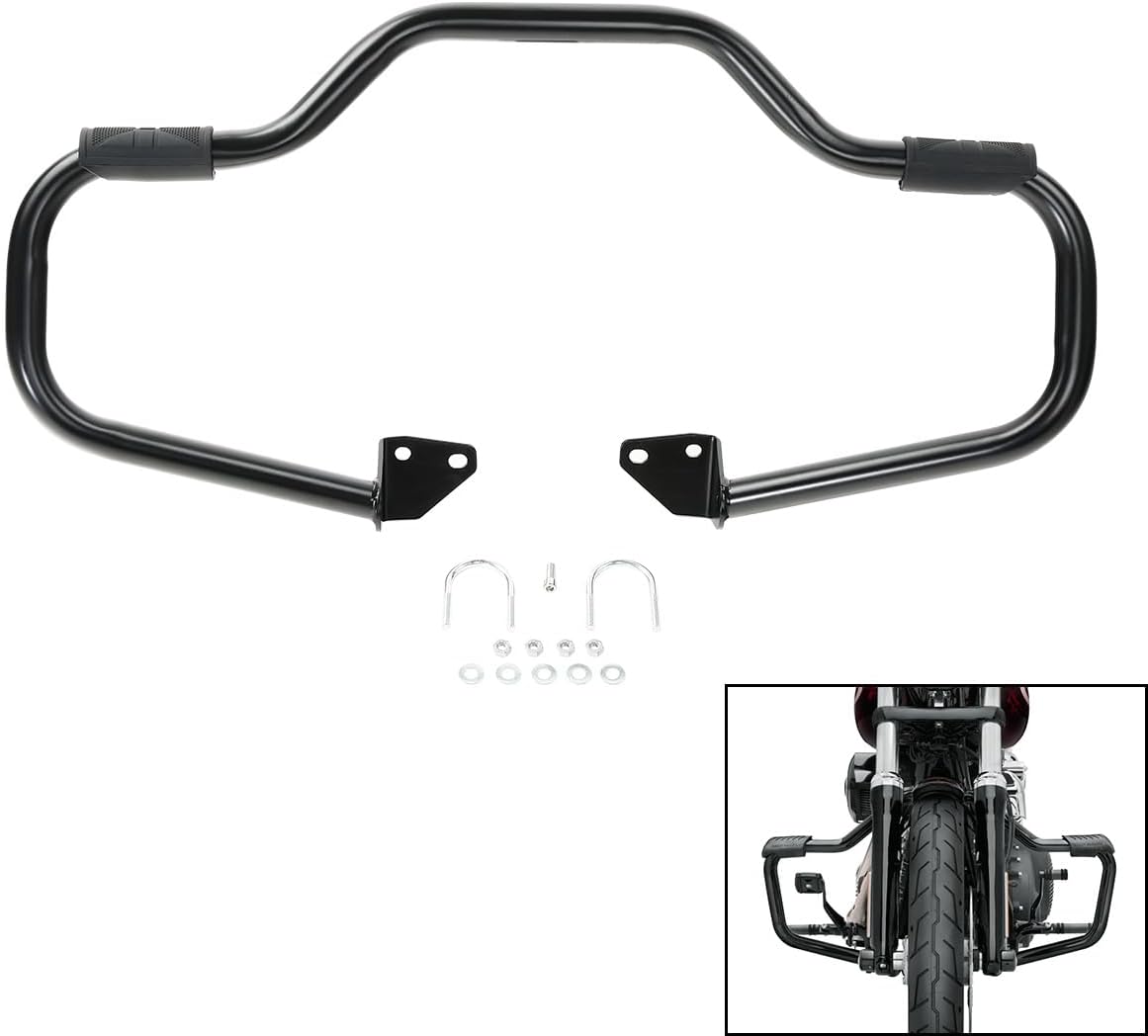 TCMT 1 1/4" Mustache Engine Guard Crash Bars Fits For Harley Dyna FXDB FXDF FXDL FXDWG FXDC Low Rider Street Bob Fat Bob Super Glide 2006-2017 Switchback FLD 2012-2016