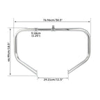 TCMT Highway Engine Guard Crash Bar 1-1/4" 1.25" Long Angled Highway FootPegs Fit For Harley Touring CVO Street Glide 2015-2022 Road King Special 2017-2024 Street Glide 2009-2023