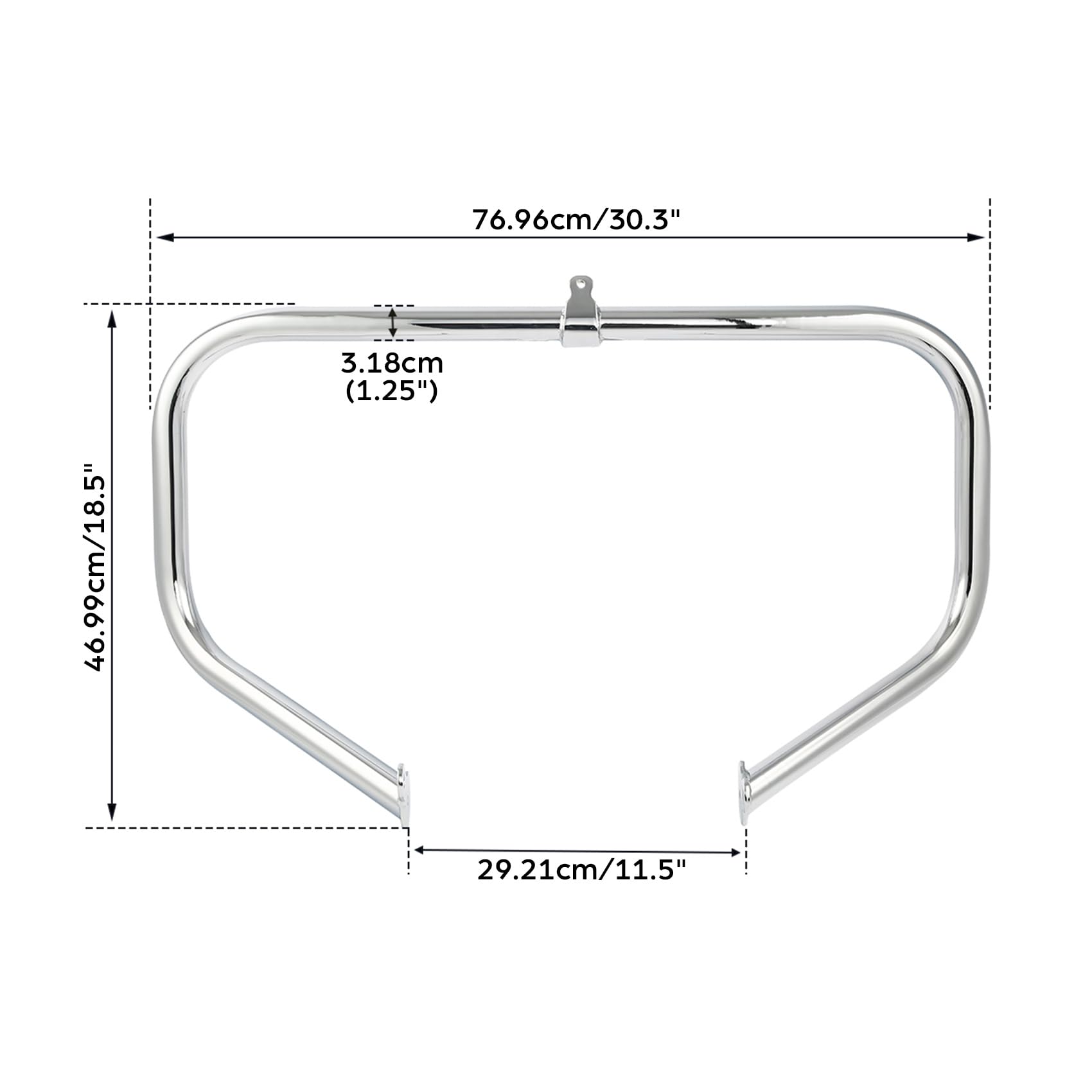 TCMT Highway Engine Guard Crash Bar 1-1/4" 1.25" Long Angled Highway FootPegs Fit For Harley Touring CVO Street Glide 2015-2022 Road King Special 2017-2024 Street Glide 2009-2023