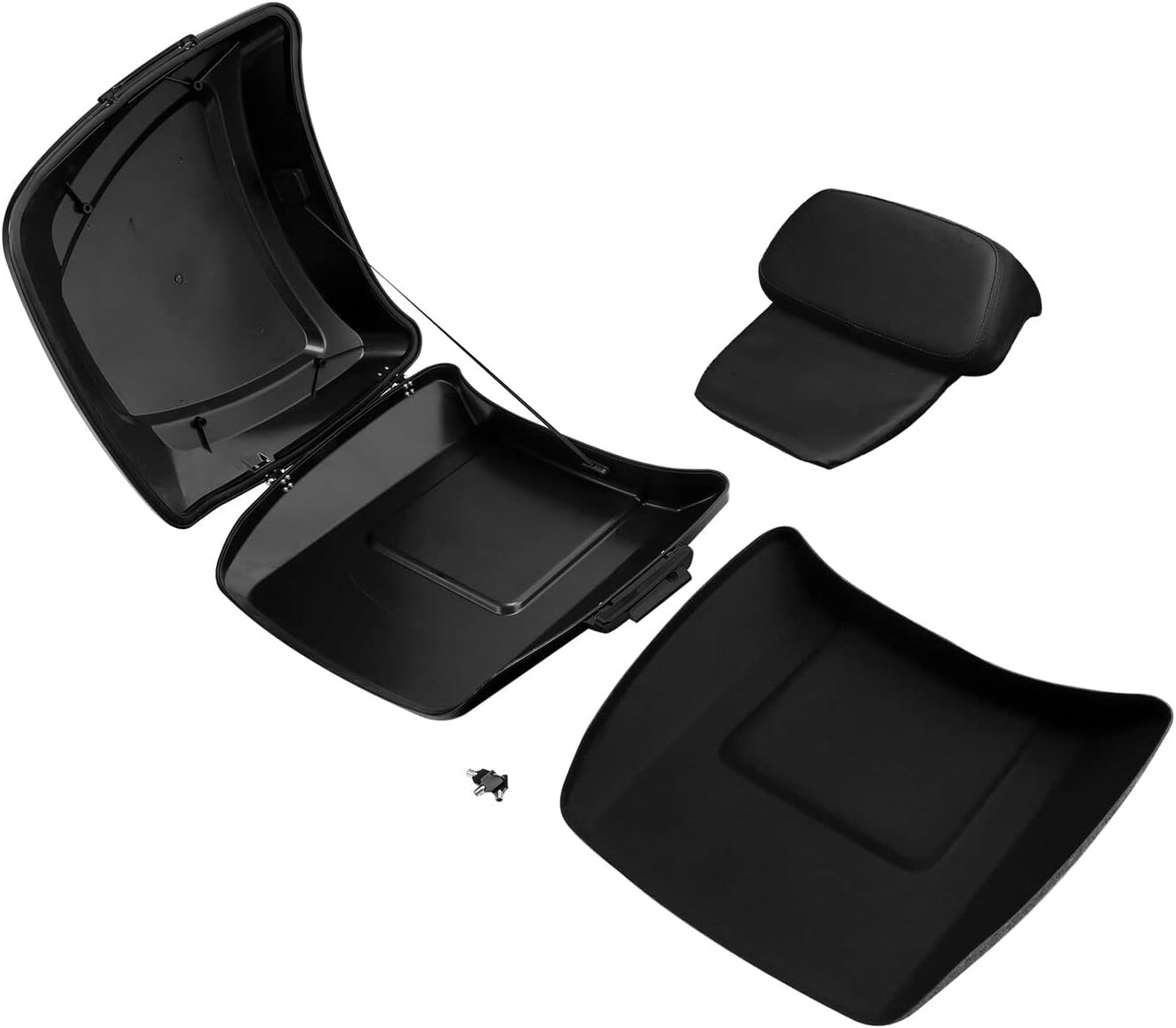 TCMT 5.5" Razor Motorcycle Trunk Box Backrest Pad Mounting Rack Fit For Harley 2014-2025 Touring Road King Street Road Electra Glide Pack