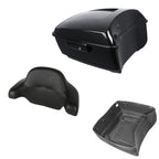 TCMT 13.7" King Motorcycle Trunk Backrest Pad Luggage Rack 2 Up Mounting Rack Fit For Harley 2014-2025 Touring CVO Road King Road Glide Street Glide Electra Glide Pack