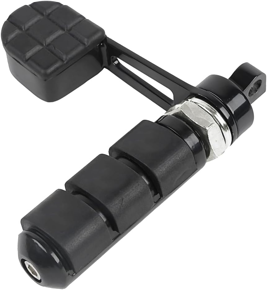 TCMT Anti Vibration Stirrup Heel Support Footpegs Fits For Harley Dyna Super Glide Wide Glide Street Bob Fat Bob Low Rider Heritage Softail Night Train Deluxe Sportster XL1200 XL883 (Black)