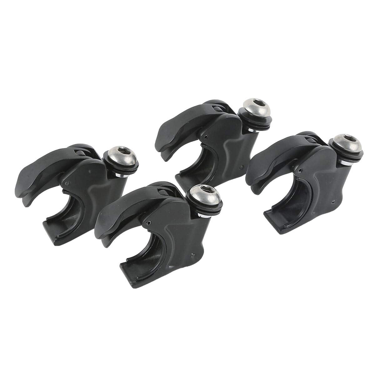 TCMT 2 Pairs 39mm Front Fork Windshield Clamps Fit For Harley Dyna Super Glide Low Rider Sportster XL 1200 883 (Chrome 39mm)