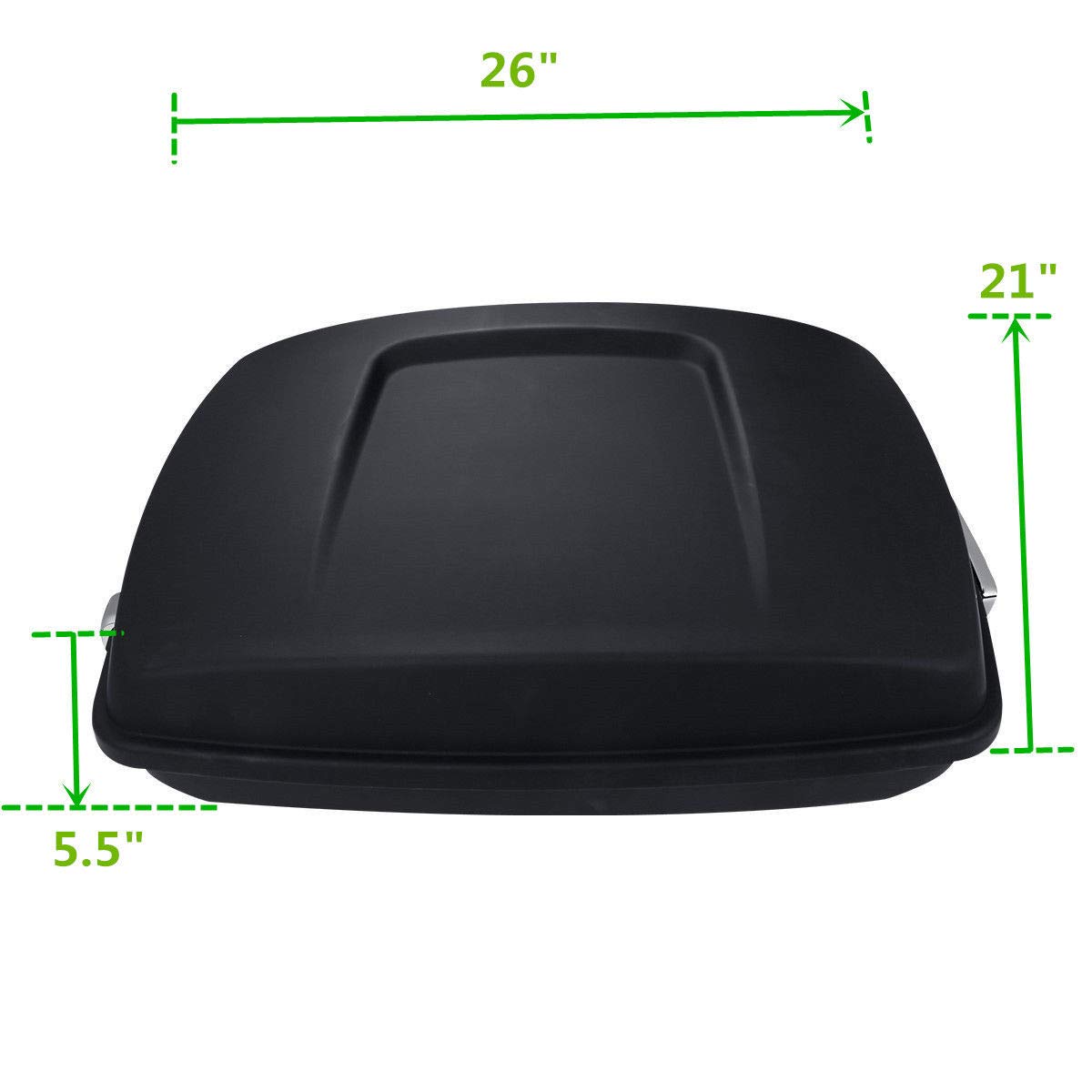 TCMT 5.5" Razor Motorcycle Trunk Backrest Pad Two Up Mounting Rack Fit For Harley 2014-2025 Touring CVO Road King Road Glide Street Glide Electra Glide Pack