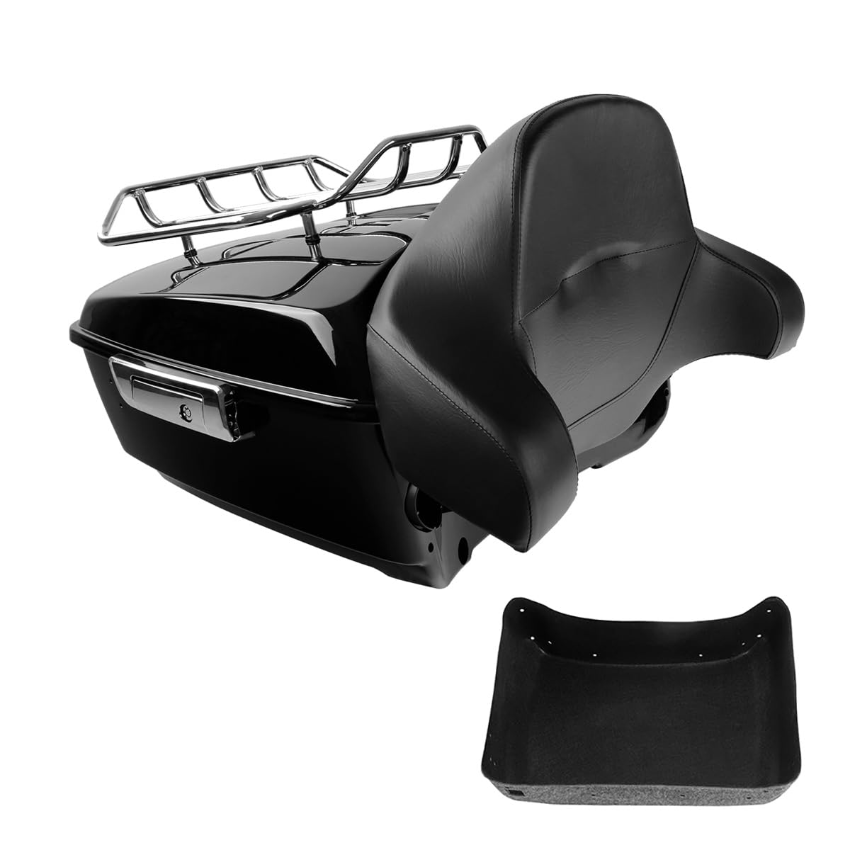 TCMT 13.7" King 2014-2025 Motorcycle Trunk Backrest Pad Luggage Rack Speakers Taillight Fit For Harley Trunk Touring CVO Road King Road Glide Street Glide Electra Glide Pack