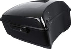 TCMT 13.7" King Motorcycle Trunk Box Black Latches Fits For Harley 2014-2025 Touring CVO Road King Road Glide Street Glide Electra Glide Pack