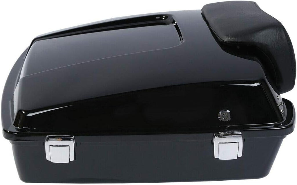 TCMT 5.5" Razor Motorcycle Trunk Box Backrest Pad Two Up Mounting Rack Fit For Harley 2009-2013 Touring Road Glide Street Glide Electra Glide Road King Pack