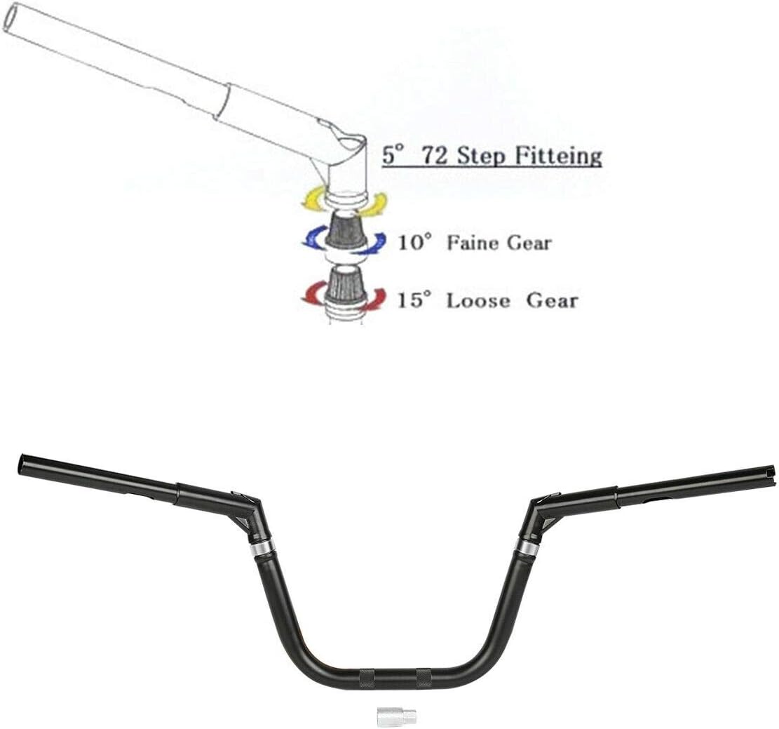 TCMT 12" Rise 1 1/4" Handlebar Fits For Harley Dyna Street Bob 2013-2017 Switchback 2012-2016 Softail Slim Heritage Fat Boy Deluxe Deuce 2000-2017