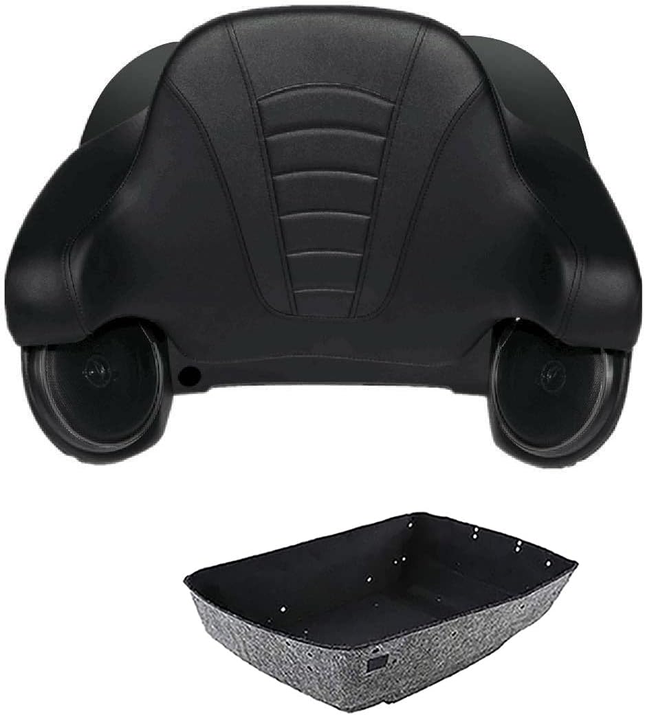 TCMT 13.7" King Motorcycle Trunk Box Backrest Pad 6.5" Rear Speakers Fit For Harley 2014-2025 Touring CVO Road King Road Glide Street Glide Electra Glide Ultra Limited Pack Trunk