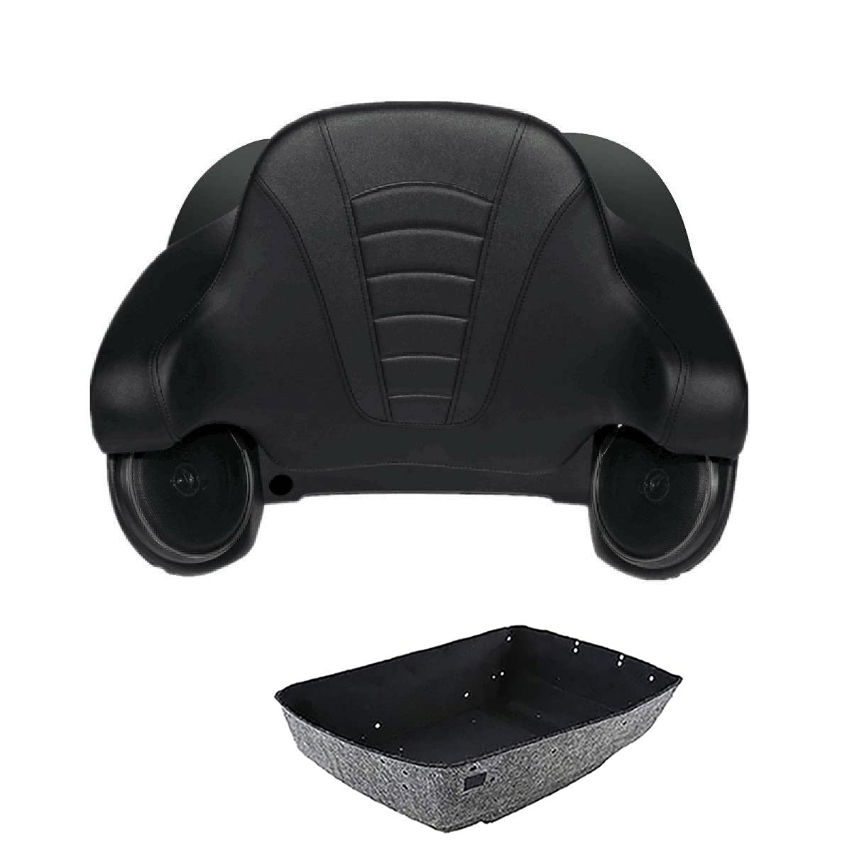 TCMT 13.7" King 2014-2025 Motorcycle Trunk Backrest Pad Top Luggage Rack Mount Rack Fit For Harley Trunk Touring CVO Road King Road Glide Street Glide Electra Glide Ultra Limited Pack