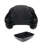 TCMT 13.7" King Motorcycle Trunk Box Backrest Pad Luggage Mount Rack Taillight Speakers Fit For Harley 2014-2025 Touring CVO Road King Road Glide Street Glide Electra Glide Ultra Limited Pack