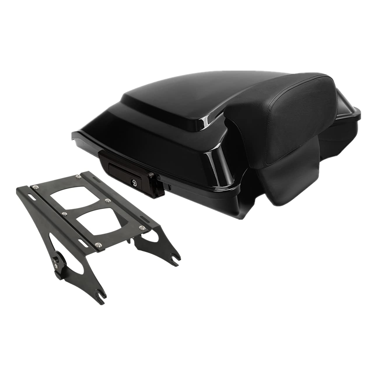 TCMT 5.5" Razor Motorcycle Trunk Box Backrest Pad Mounting Rack Fit For Harley 2014-2025 Touring Road King Street Road Electra Glide Pack