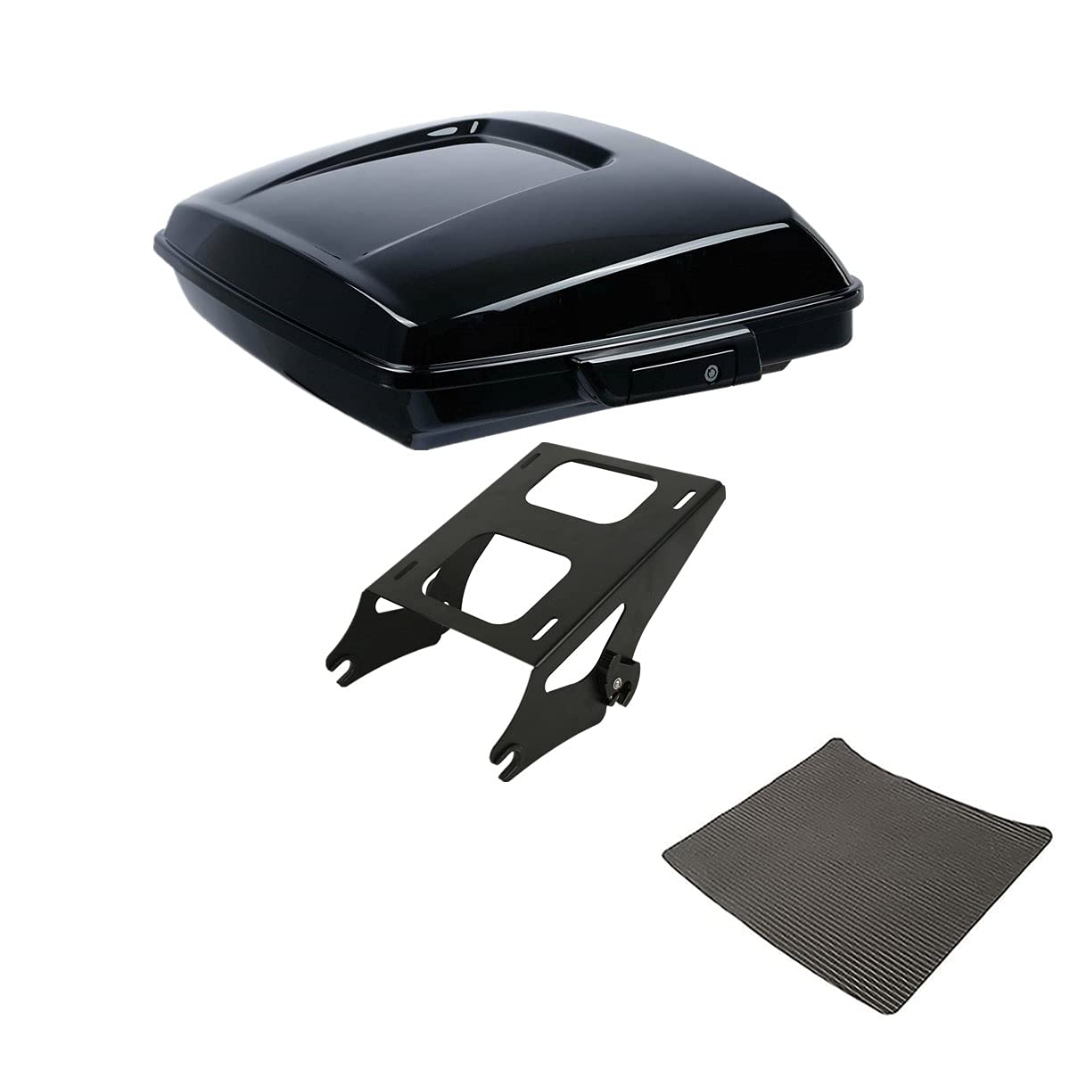 TCMT 5.5" Razor Motorcycle Trunk Box Backrest Two Up Mount Rack Base Plate Fit For Harley Touring 2014-2025 CVO Road King Road Glide Street Glide Electra Glide Pack