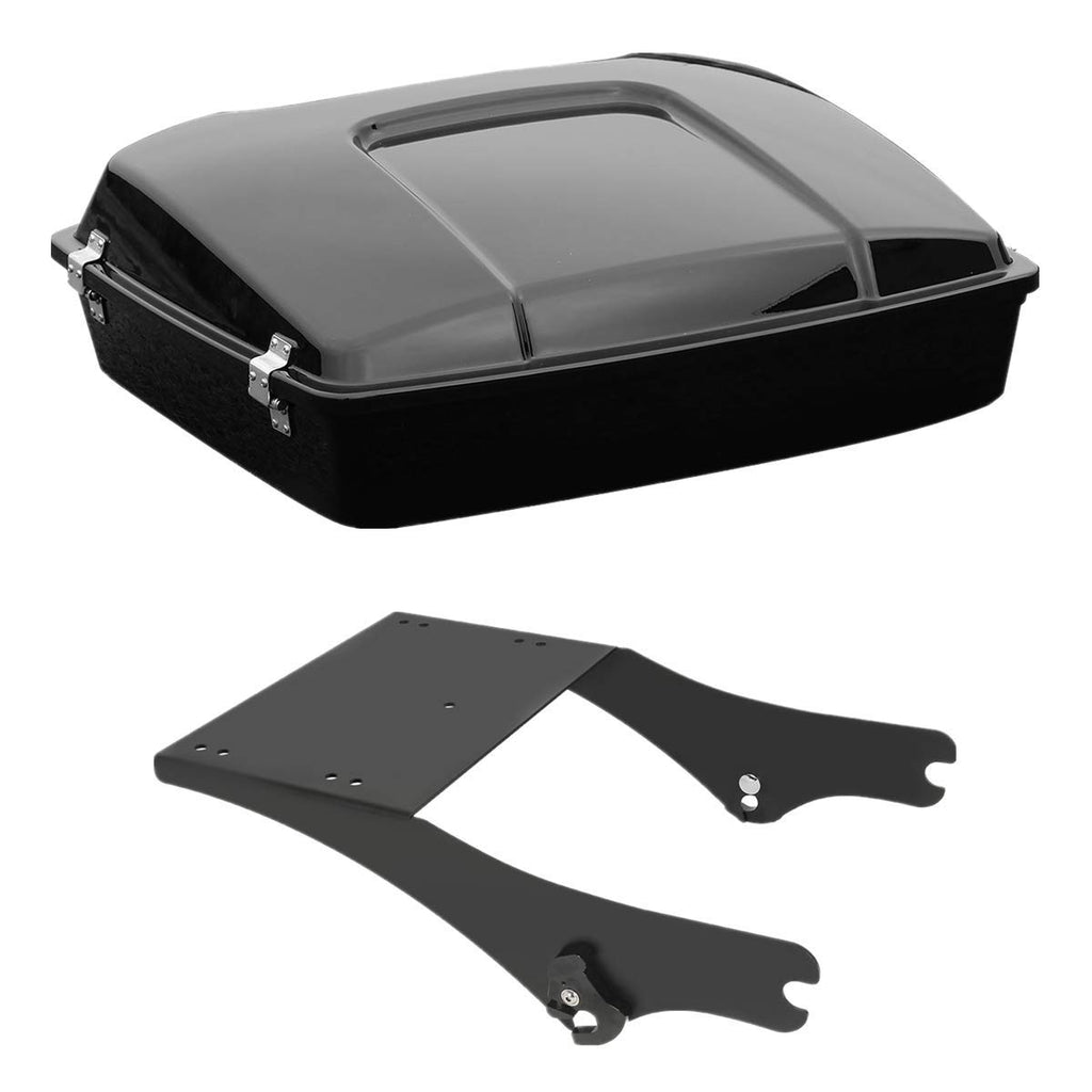 TCMT 5.5" Razor Motorcycle Trunk Backrest Pad Mount Rack Metal Base Plate Fit For Harley Touring 1997-2008 Touring Road King Electra Glide Road Glide Pack