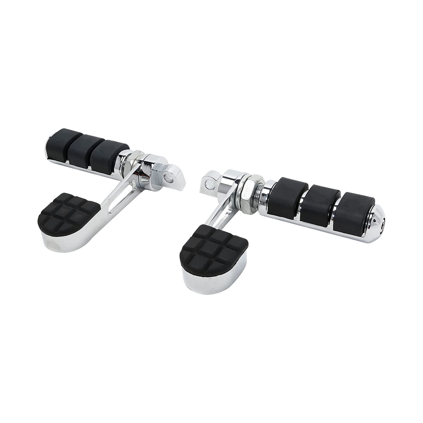 TCMT Anti Vibration Stirrup Heel Support Footpegs Fits For Harley Dyna Super Glide Wide Glide Street Bob Fat Bob Low Rider Heritage Softail Night Train Deluxe Sportster XL1200 XL883 (Black)