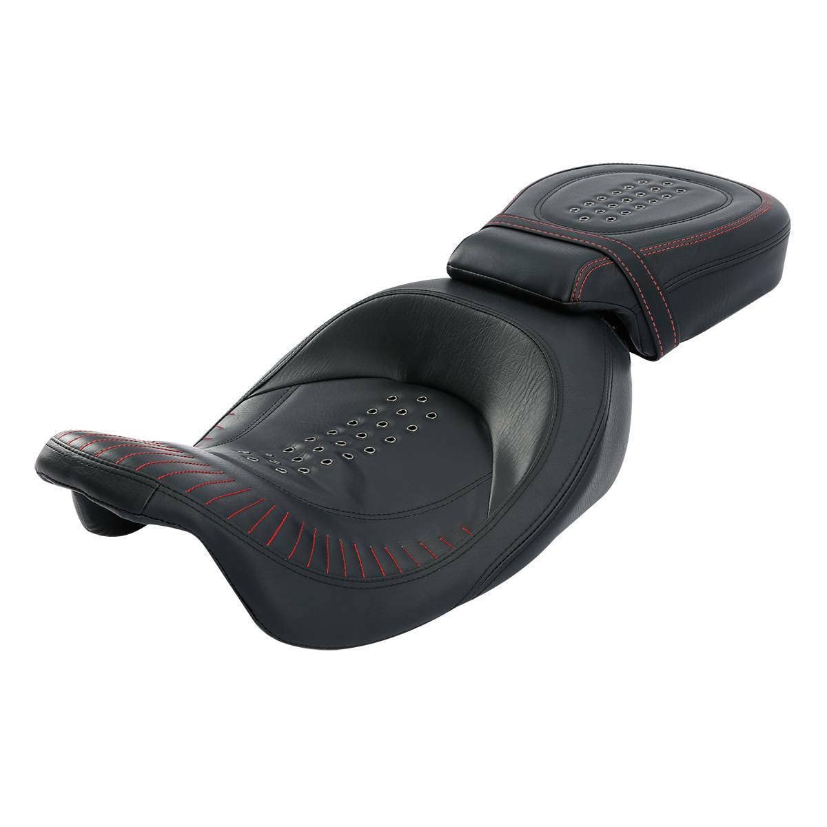 2-Up Rider and Passenger Seat Low Profile Seat Fit For Harley 2009-2023 Touring Street Glide Road King Road Glide