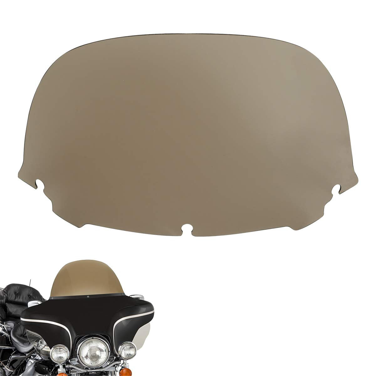 TCMT 12" Clear Windshield Windscreen Fit for Harley Davidson Touring Electra Glide Street Glide Ultra Classic Trike Models 93-13