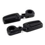 TCMT 1 1/4" Highway Engine Guard Streamliner Foot Pegs Clamp Fits For Harley Yamaha Kawasaki Suzuki Honda Black