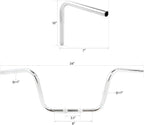 TCMT 10" Rise Ape Hanger 1" Handlebars Fit For Harley-Davidson FLST FXST Sportster XL Custom Application