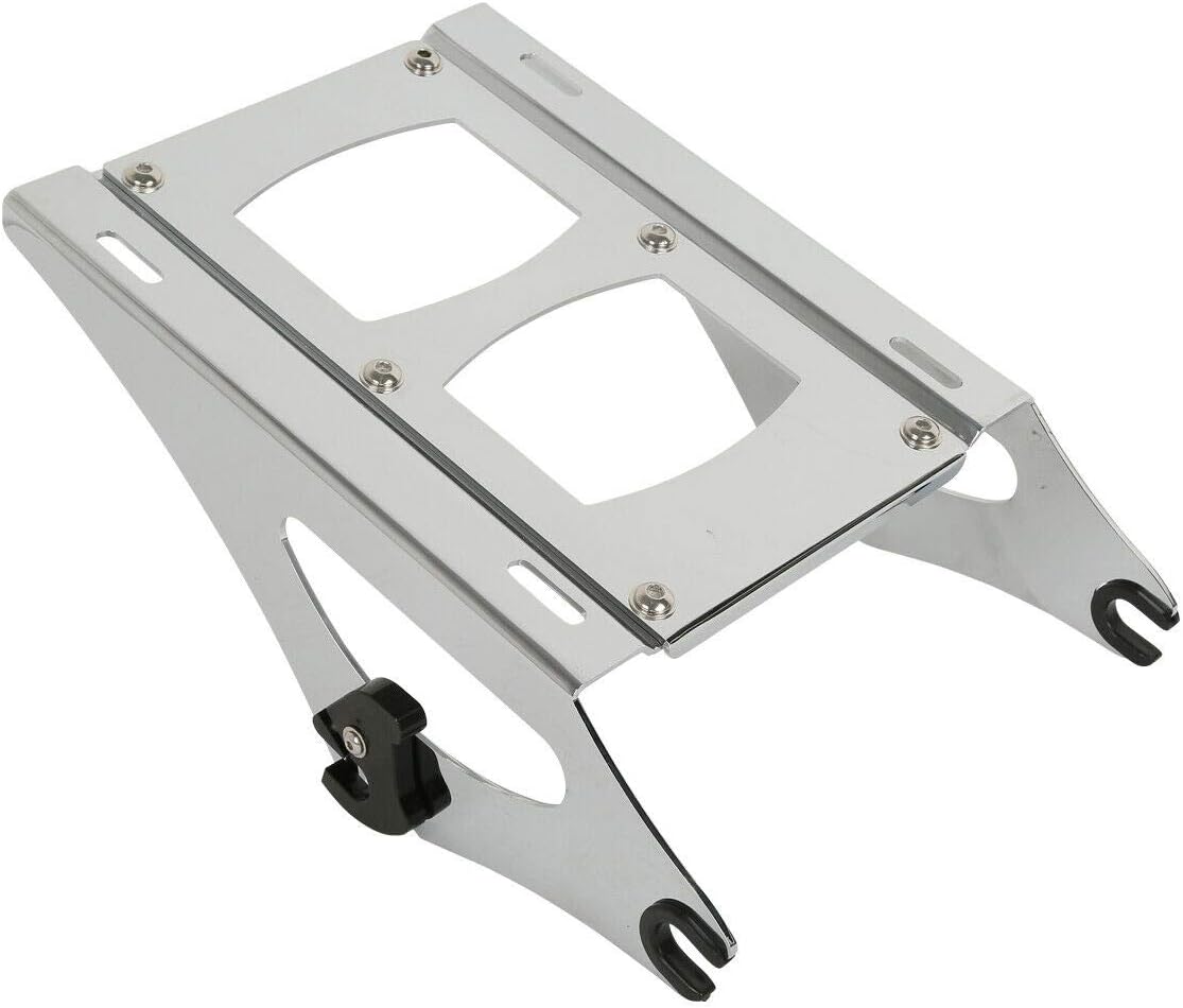 TCMT 13.7" King Motorcycle Trunk Backrest Pad Luggage Rack 2 Up Mounting Rack Base Plate Docking Fit For Harley 2014-2025 Touring CVO Road King Road Glide Street Glide Electra Glide Pack