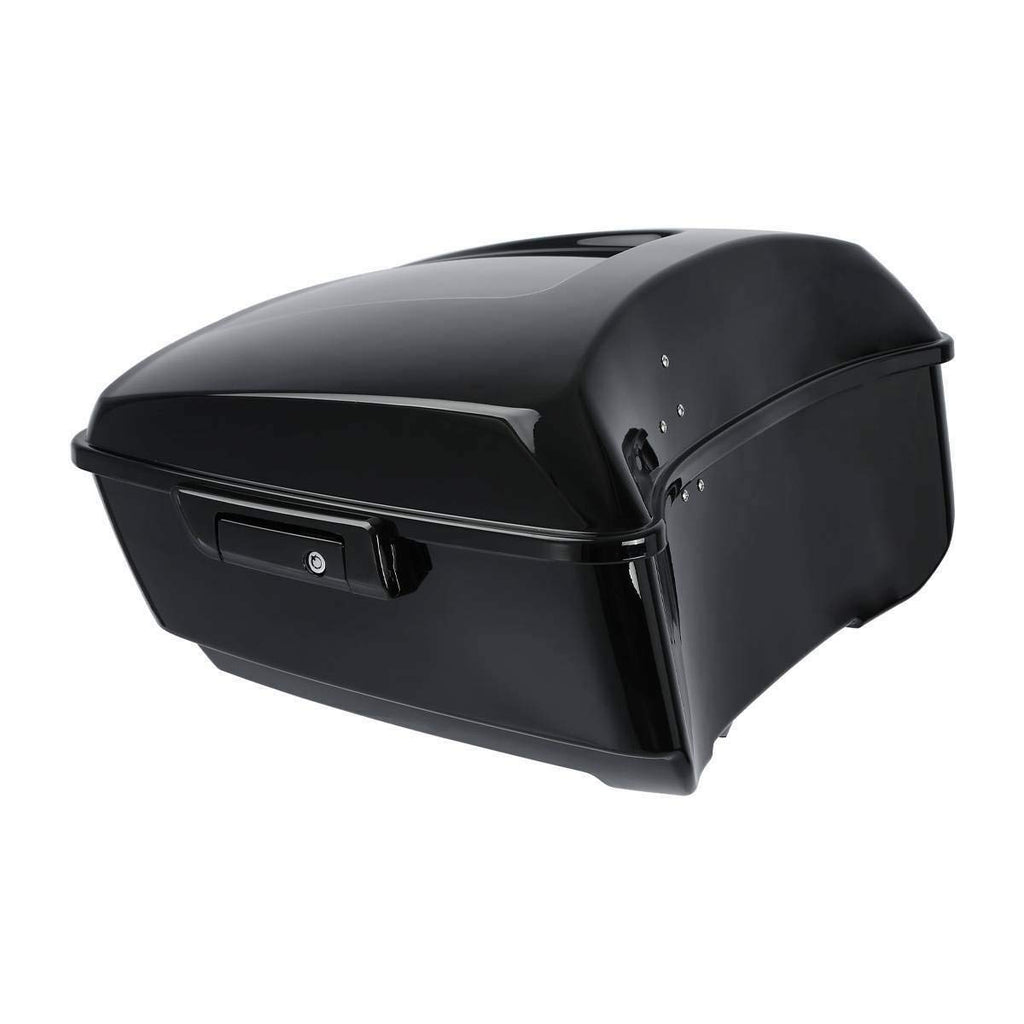TCMT 13.7" King Motorcycle Trunk Backrest Pad Luggage Rack Two Up Mount Rack Base Plate Docking Fit For Harley 2014-2025 Touring CVO Road King Road Glide Street Glide Electra Glide Pack