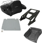 TCMT 13.7" King Motorcycle Trunk Backrest Pad Luggage Rack 2 Up Mounting Rack Base Plate Fit For Harley 2014-2025 Touring CVO Road King Road Glide Street Glide Electra Glide Pack